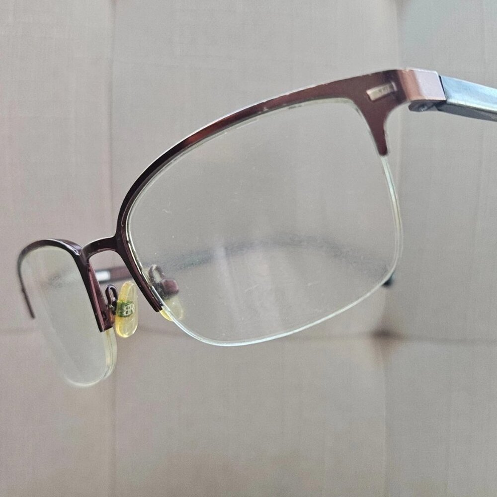 Banana Republic Women Eyeglasses Frame Brown Tone Half Rim GARRICK Glasses